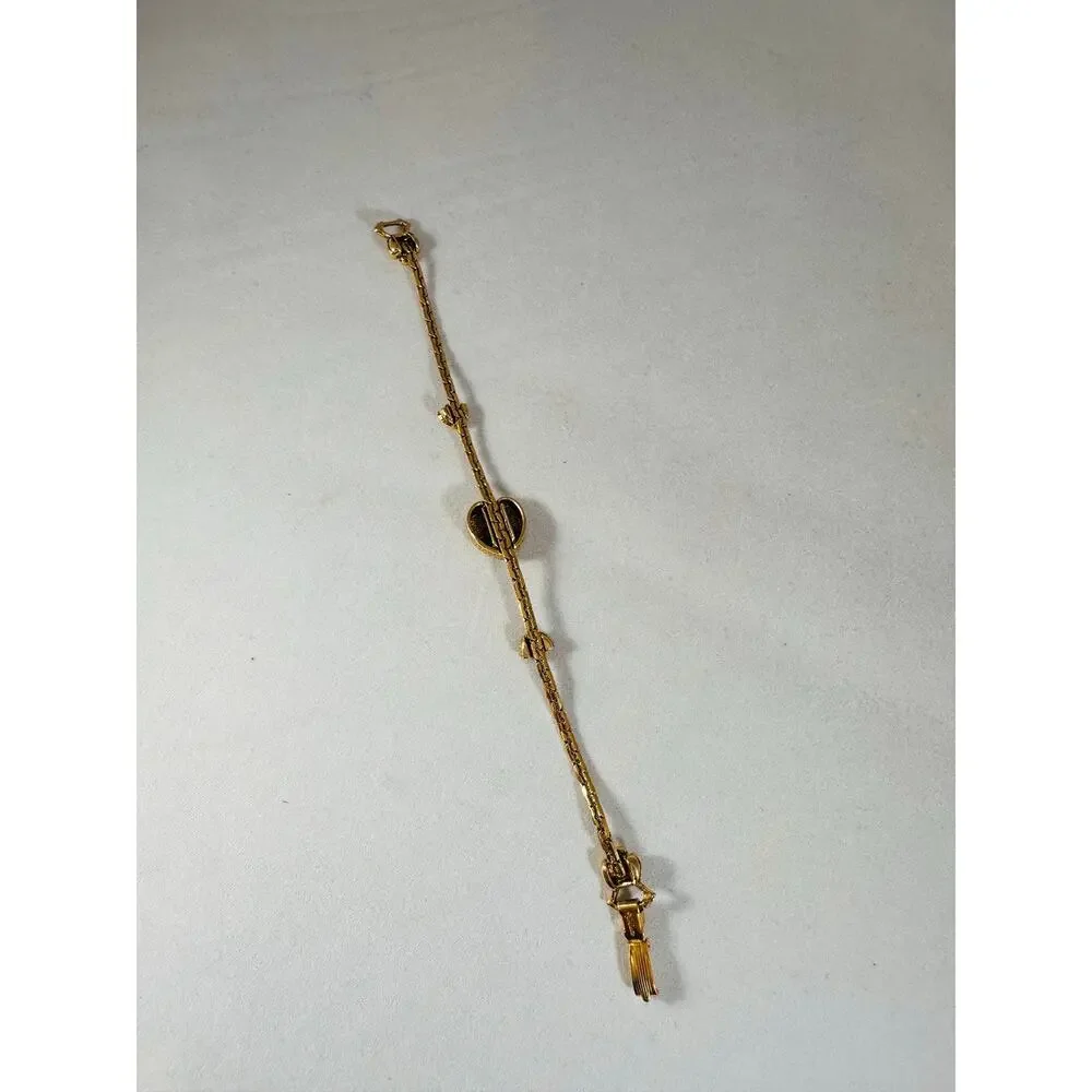 Vintage Goldette Heart Bracelet 7